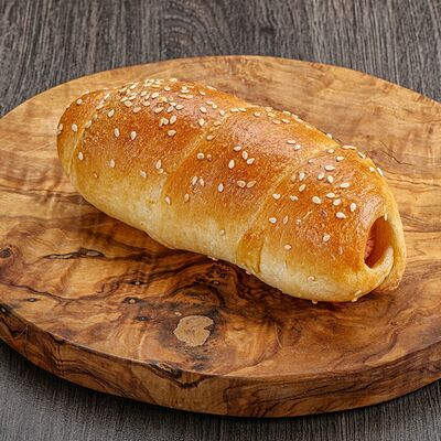 Сосиска в тесте печеная в Шаурма 24 по цене 123 ₽