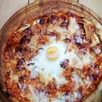 Пицца с беконом и яйцом в Анапский бриз