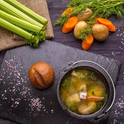 Куриный суп с лапшой в Кампус на Смоленке по цене 530 ₽