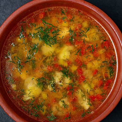 Уха из рыбы в Хачучачу по цене 860 ₽