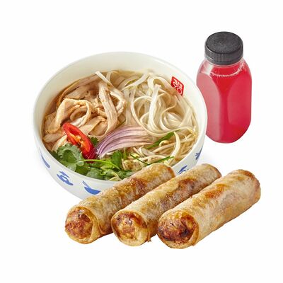 Комбо №6: Суп на выбор, Нэм Га (3 шт.), Морс в ДЕД ХО по цене 1074 ₽