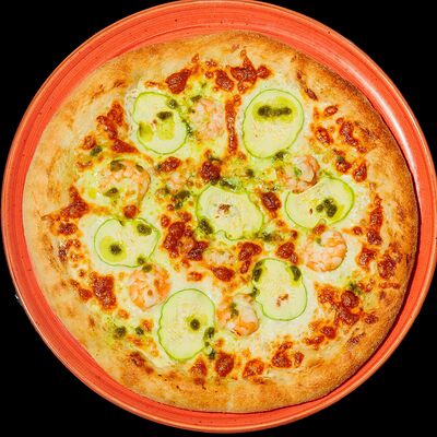 Креветки и цукини в Шпитса пицца по цене 640 ₽