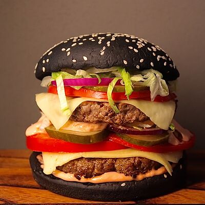 Двойной Black с говядиной в Meatburg по цене 3800 ₸