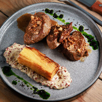 Медальоны с картофельным гратеном в Ребро по цене 9890 ₸