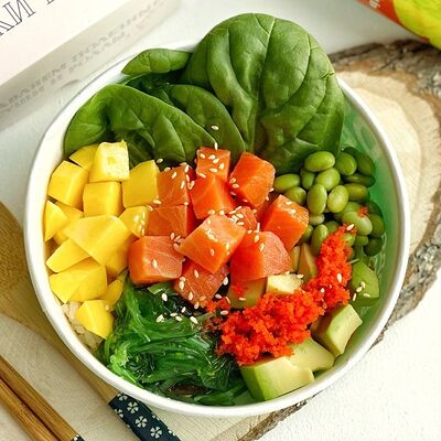 Поке с лососем в Держи рыбу по цене 550