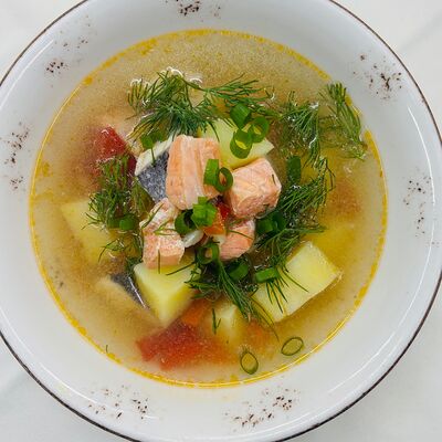 Уха с филе лосося и дорадо в Барбари по цене 738 ₽