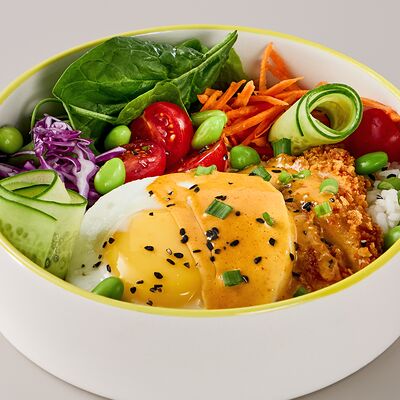 Боул с хрустящей индейкой и овощами в Joy Cafe по цене 670 ₽