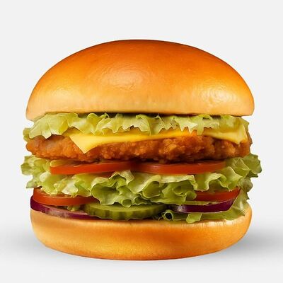 Чикен бургер в Ernies Pizza & Burgers & Shawarma по цене 790 ₽