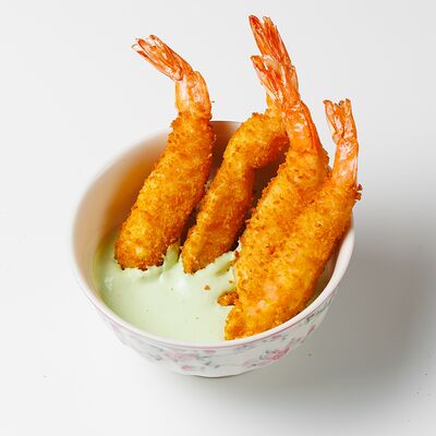Креветки темпура в соусе васаби в УРМАН кафе по цене 575 ₽