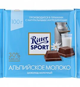 Ritter sport с альпийским молоком в Олимпик по цене 280 ₽