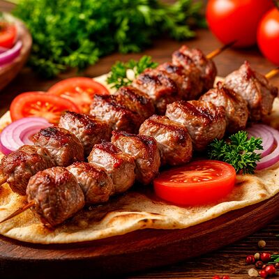 Шашлык из свинины в Куры на углях по цене 759 ₽