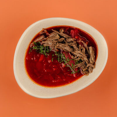 Борщ кубанский с говядиной в Добрый лепщик по цене 420 ₽