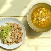 Комбо-обед №3 Суп Рассольник и Поджарка свиная с гречкой в Вкусницца