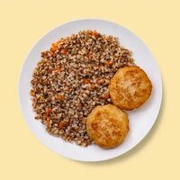 Греча с куриными котлетами в Шаверно