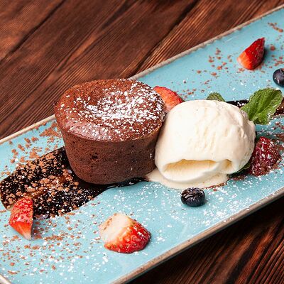 Шоколадный фондан в Экспромт по цене 570 ₽