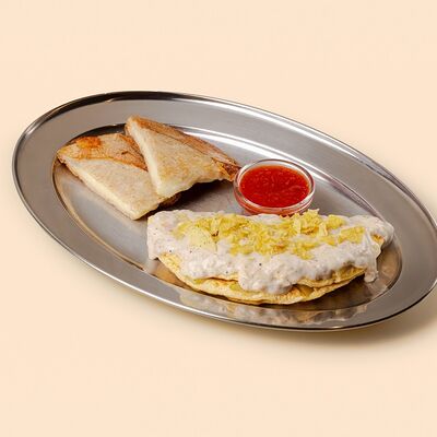 *Кантри стайл омлет с моцарелла-тостом в Jam burgers and breakfast по цене 650 ₽