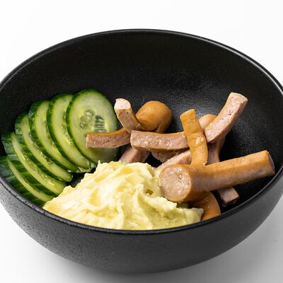 Картофельное пюре с колбасками в Вкусно разно по цене 385 ₽