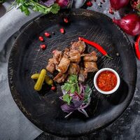 Шашлык из бараньих семечек в Ресторан Барашек