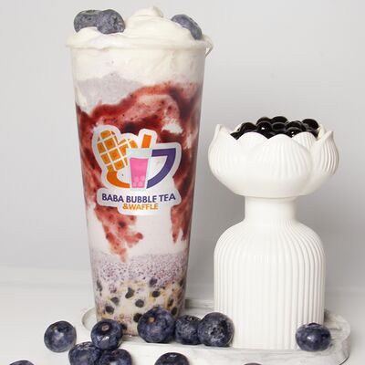 Черничный чизкейк в Baba Bubble Tea & Waffle по цене 479 ₽