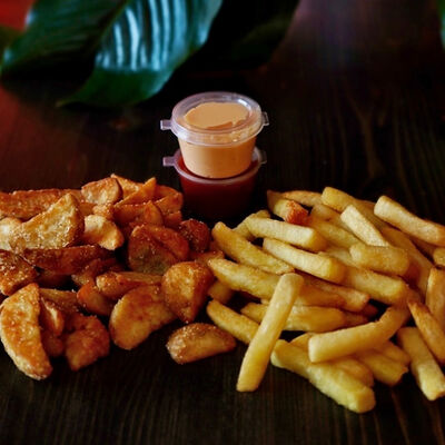 Фри и Дольки, 2 соуса в Happy burger day по цене 510 ₽