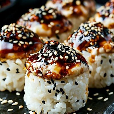 Чикен-краб Запеченный с курицей и крабом в Суши мастер по цене 673 ₽