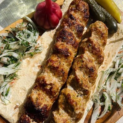 Люля-кебаб из свинины и курицы в Шашлычок S по цене 350 ₽