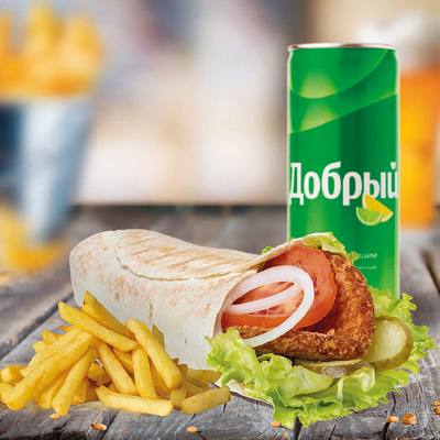 Чикен ролл комбо в Papa Grill по цене 378