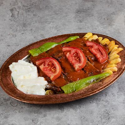 Искандер-кебаб с говядиной и фри в Мармарис по цене 5550 ₸