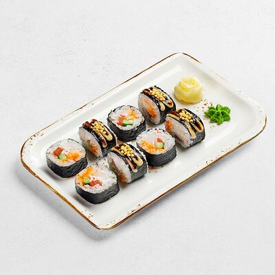 Кимбап с коралловым грибом и крабом в ПиццаФабрика по цене 595 ₽