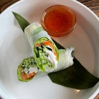 Ролл в рисовой бумаге с форелью и сливочным сыром в More More