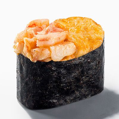 Гункан с креветкой запеченный в Вкус и лосось по цене 250 ₽