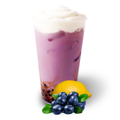 Bubble tea с черникой, лимоном и сырной пенкой в Bubble tea friends по цене 419 ₽