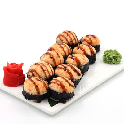Запеченный ролл с угрем в Kitsune по цене 75000 сум