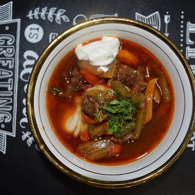 Шурпа из говядины в Шашлычная Одил по цене 375 ₽