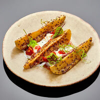 Печеные баклажаны в устричной глазури с семенами льна в Про печь