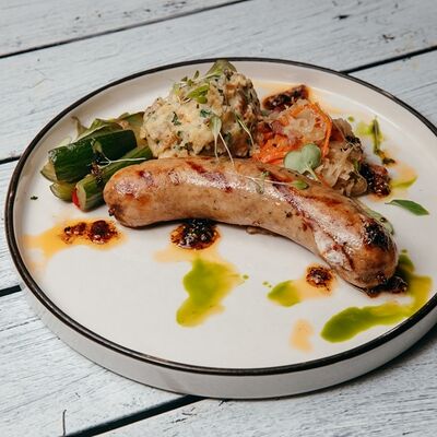 Колбаса свиная с шукрутом в Овертайм по цене 520 ₽