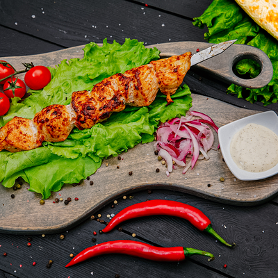 Шашлык из индейки в УГОЛЬ&МЯСО по цене 660 ₽