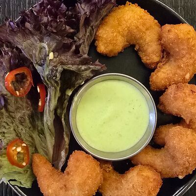 Креветки в кляре с соусом васаби в Траттория Semplice по цене 980 ₽