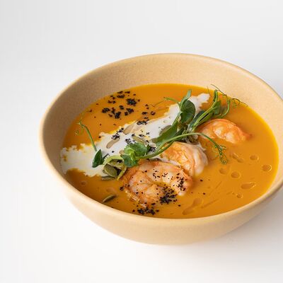Суп тыквенный с креветками в Bistro Pizzateca 9.8 по цене 800 ₽