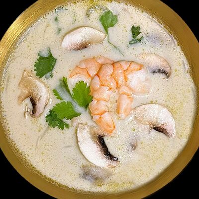 Том Кха с креветками и грибами в Кимчи по цене 489 ₽