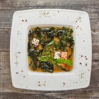 Суп Мисо с лососем в Рисоварня