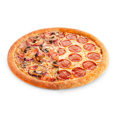 Половинки Карбонара 36 и Пепперони 36 в ПЕППЕРС ПИЦЦА по цене 1190 ₽