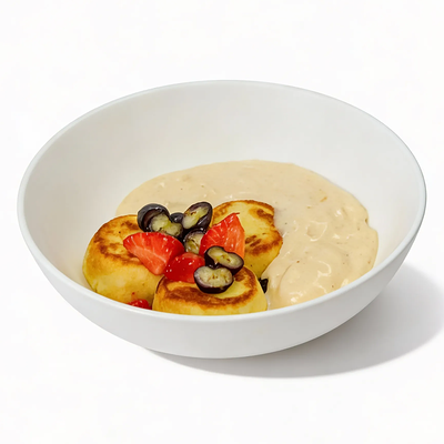 Сырники с банановым муссом в Biggies по цене 650 ₽