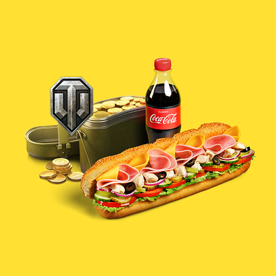 Комбо с бонусами от World of Tanks в Subway & SUBJOY по цене 400