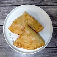 Мини-пицца с ветчиной и грибами закрытая в Луна Рыба