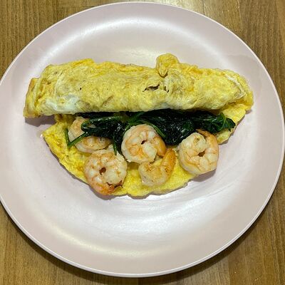 Омлет с креветками и шпинатом в Фудкорнер по цене 610 ₽