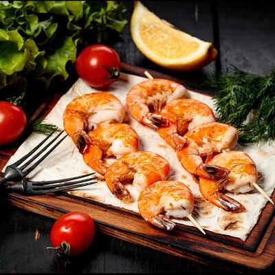 Жареные тигровые креветки в Огонек по цене 850 ₽