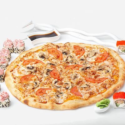 Сет с пиццей Курица-грибы в Суши Точка по цене 1299