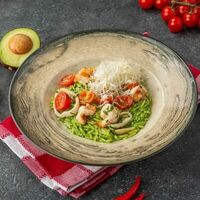 Ризони с морепродуктами и шпинатом в Delmario