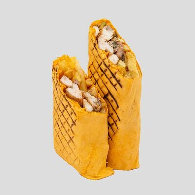 Мега шаурма горчичная с картошкой фри 535гр в О! Шаурма по цене 699 ₽